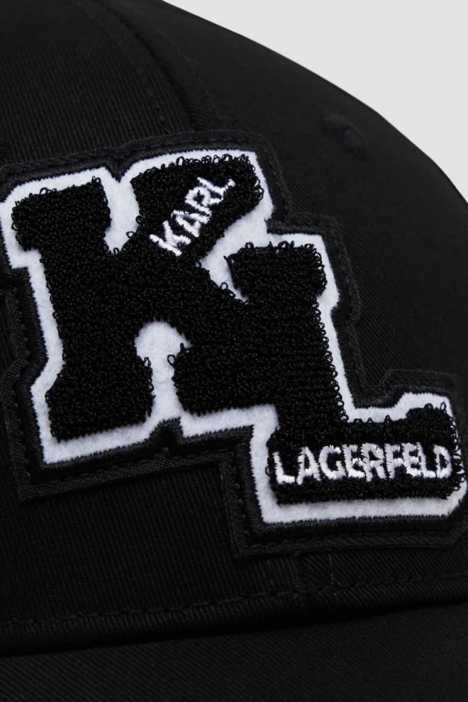 KARL LAGERFELD Black k/varsity cap