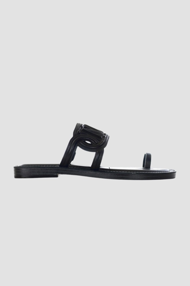 Шльопанці MICHAEL KORS Black Alma Flat Sandal