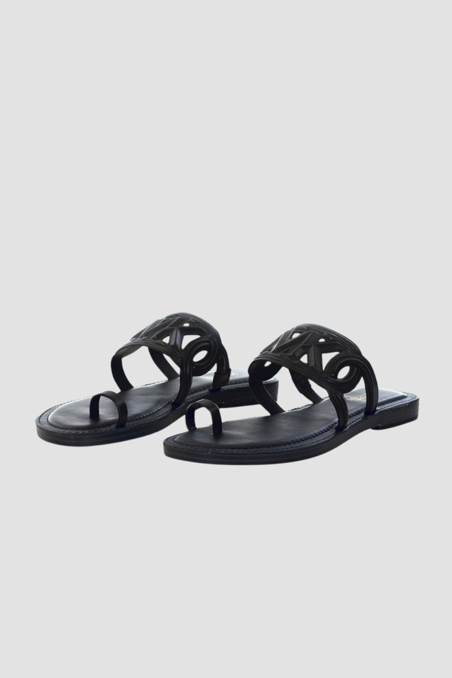 MICHAEL KORS Black Alma Flat Sandal Flip Flops