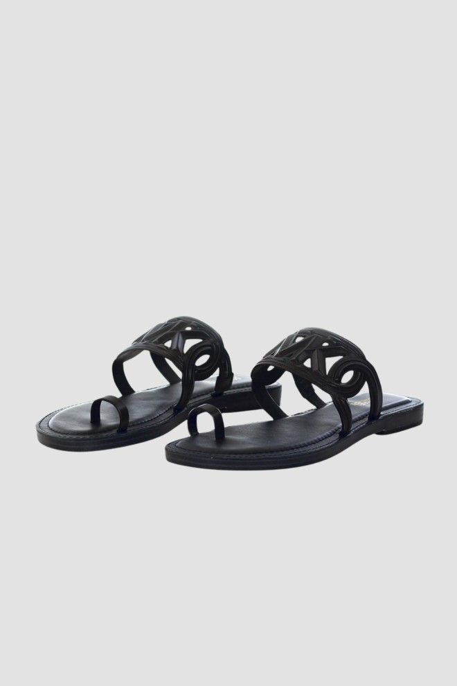 MICHAEL KORS Negru Alma Flat Sandal flip-flops
