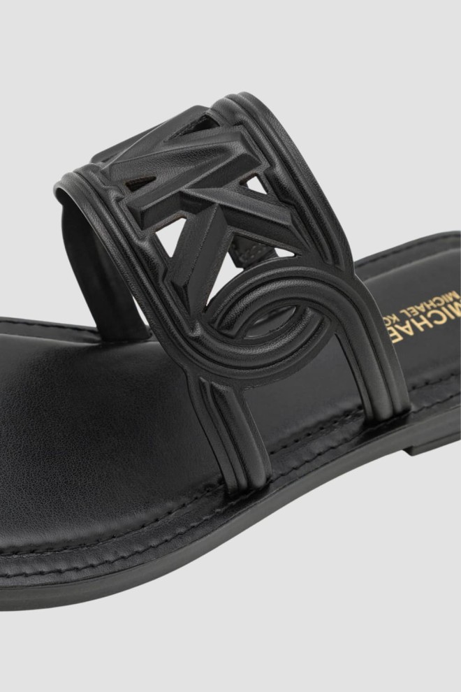 MICHAEL KORS Czarne klapki Alma Flat Sandal