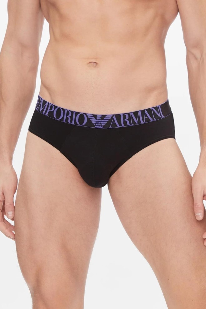 EMPORIO ARMANI Чорні труси-кофре 3PACK