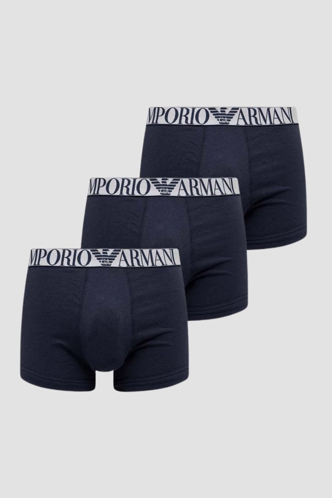 EMPORIO ARMANI Granatowy zestaw bokserek 3PACK