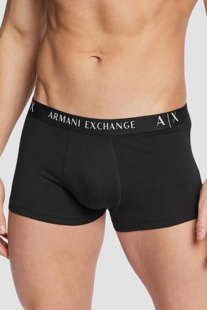 ARMANI EXCHANGE Boxeri negri 3PACK