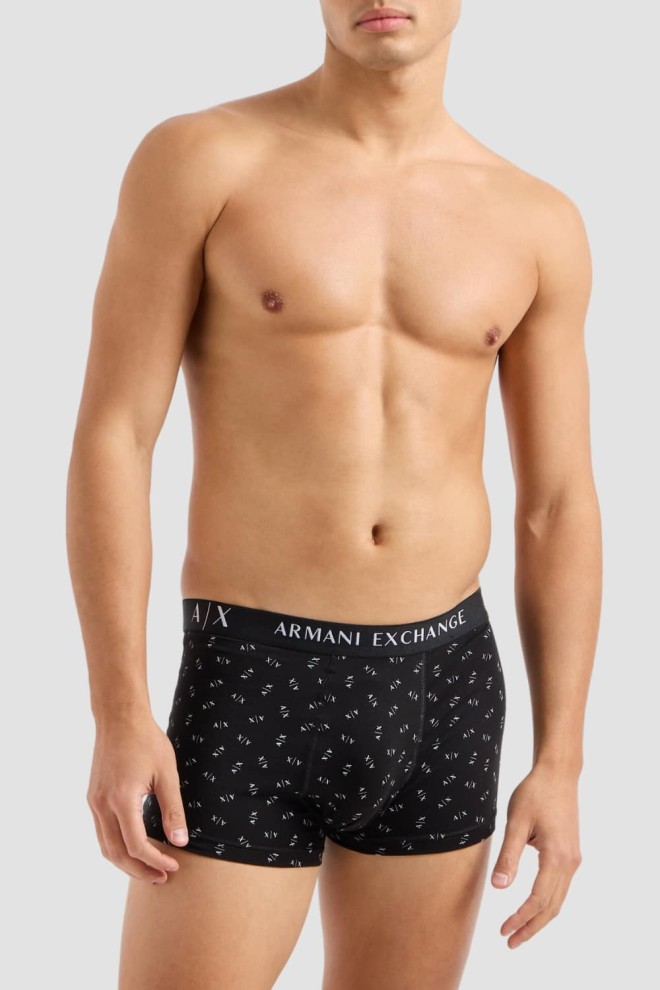 ARMANI EXCHANGE Black logo boxer shorts