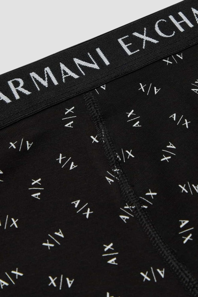 ARMANI EXCHANGE Pantaloni scurți boxeri negri cu logo