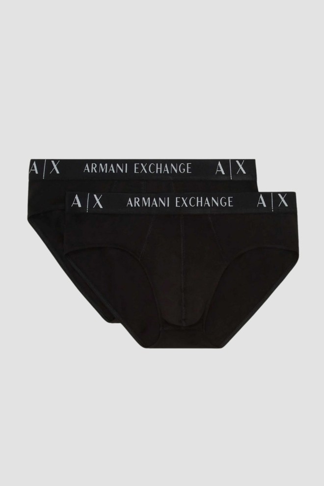 ARMANI EXCHANGE Black slip-ons 2PACK