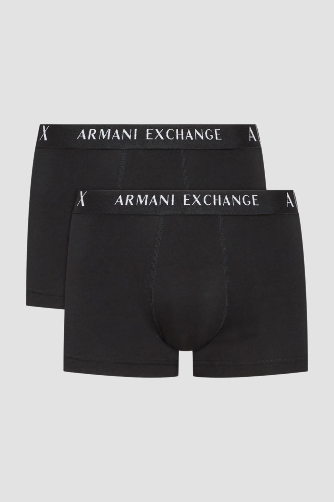 ARMANI EXCHANGE Black men's boxer shorts 2PACK