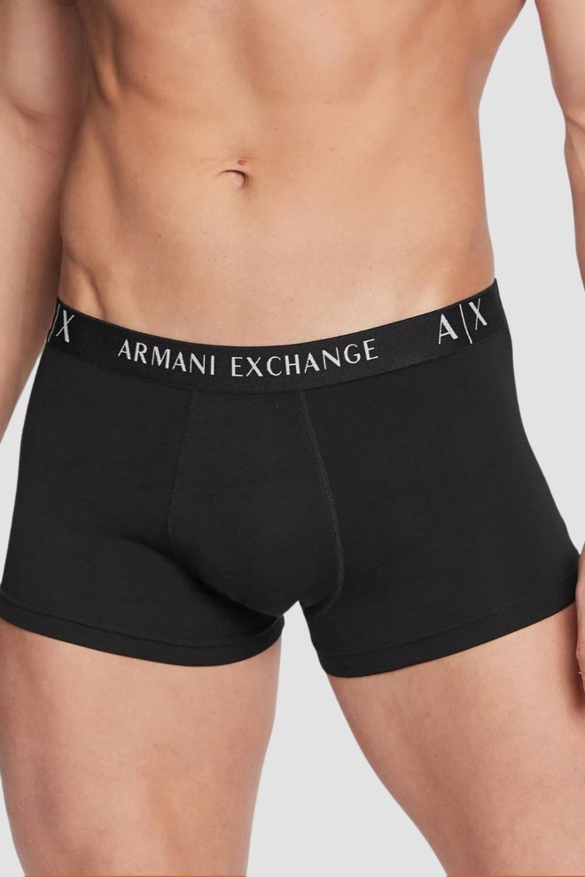 ARMANI EXCHANGE Boxer negru pentru bărbați 2PACK