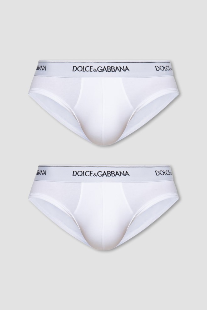 DOLCE & GABBANA Alb 2PACK de chiloți