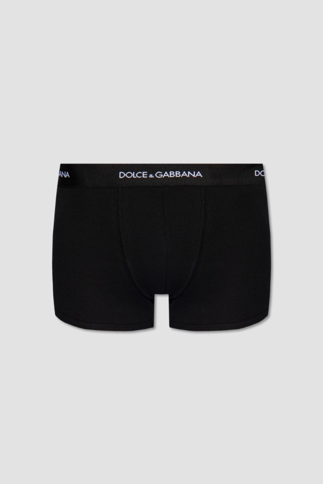 DOLCE & GABBANA Black boxer shorts Regular