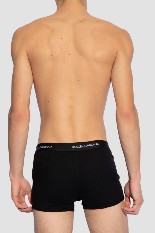 DOLCE & GABBANA Black boxer shorts Regular