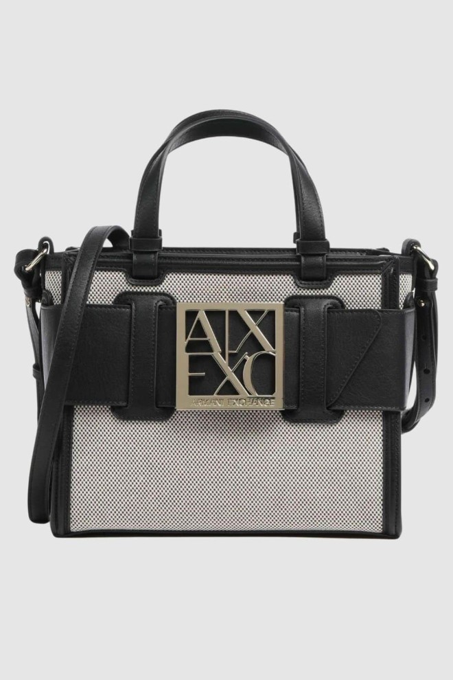 ARMANI EXCHANGE Small Black and White Classic Handbag