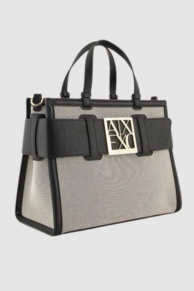 ARMANI EXCHANGE Czarno-biała torebka klasyczna