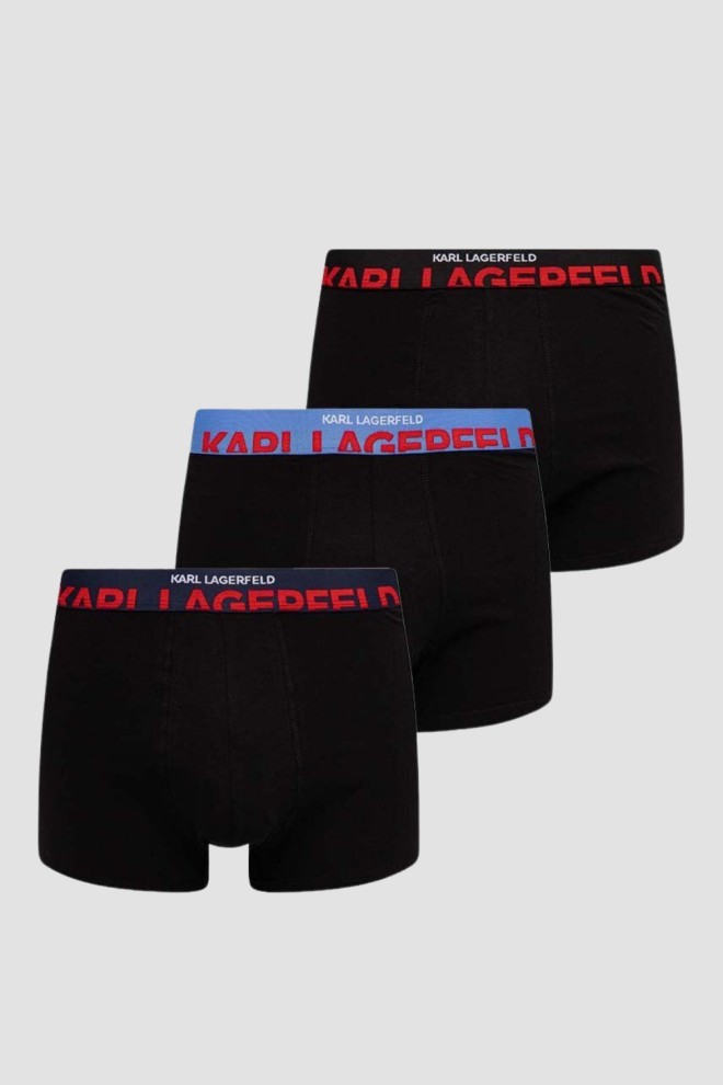 KARL LAGERFELD Set de boxeri negri 3PACK