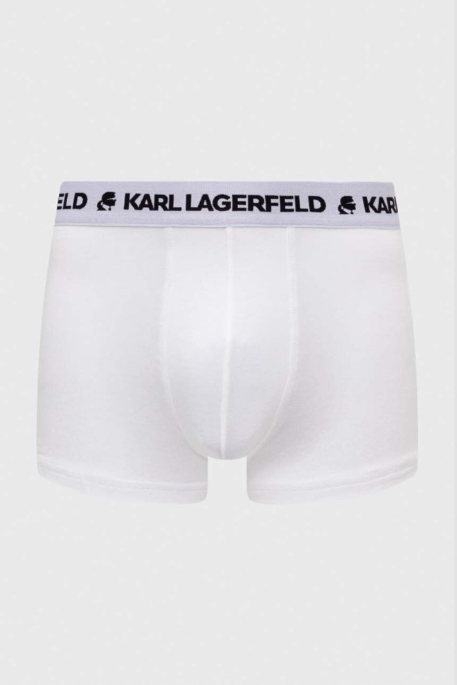 KARL LAGERFELD Komplet białych bokserek Logo Trunk Set 3PACK