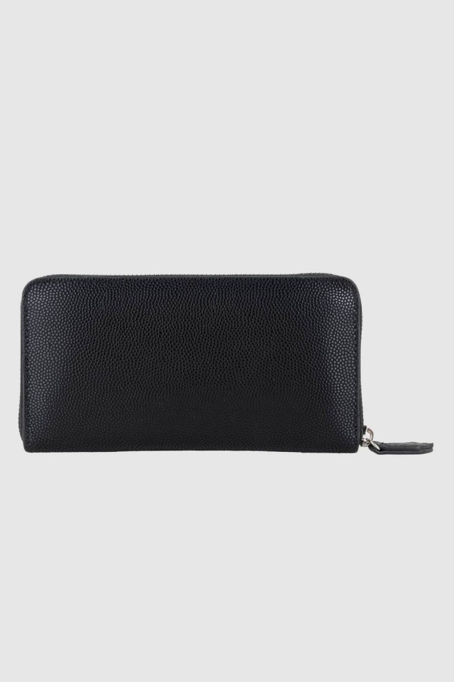 VALENTINO Duży czarny portfel Divina Zip Around Wallet