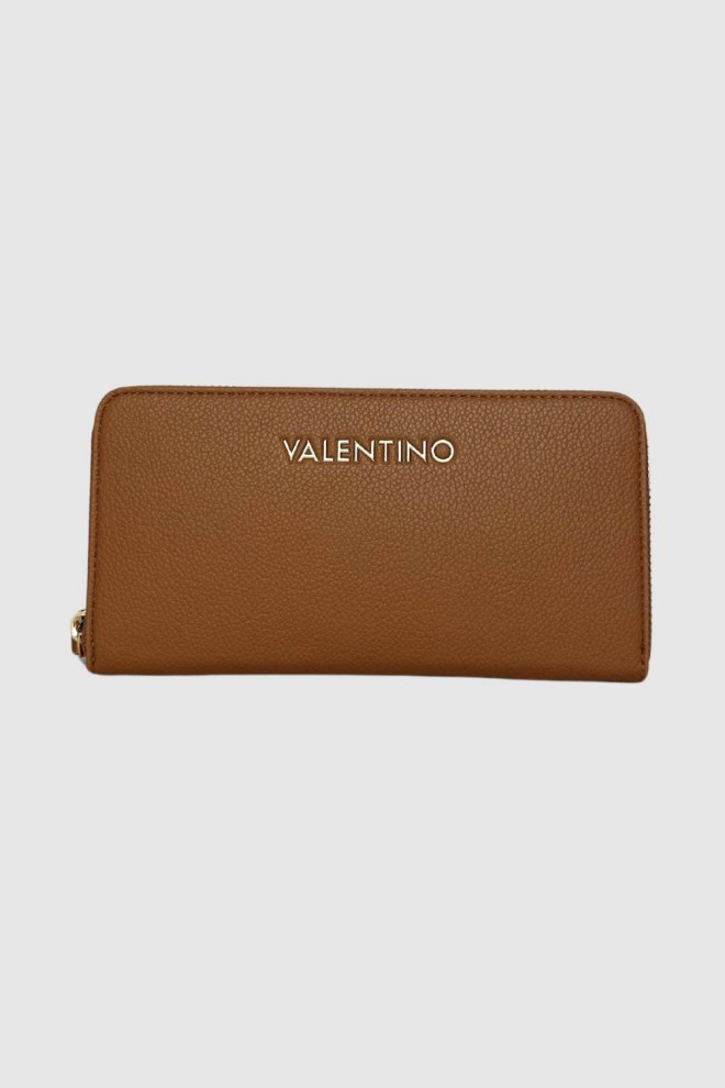 VALENTINO Brązowy portfel Arcadia Zip Around Wallet