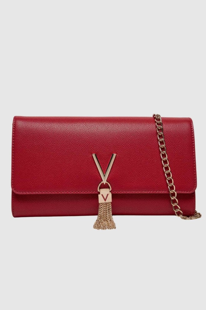 VALENTINO Red Divina Pochette clutch bag