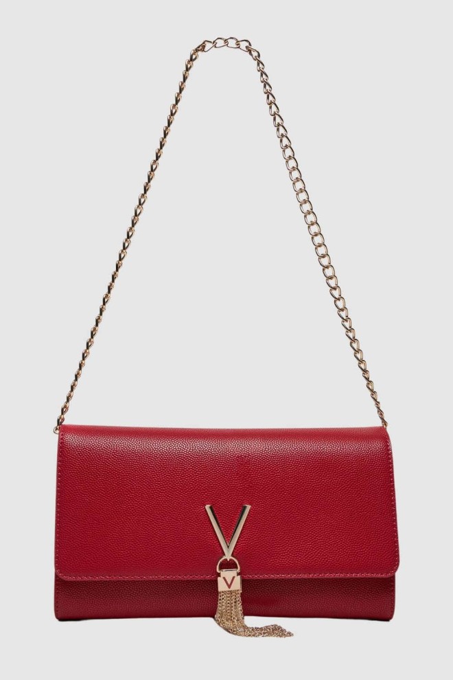 VALENTINO Red Divina Pochette clutch bag