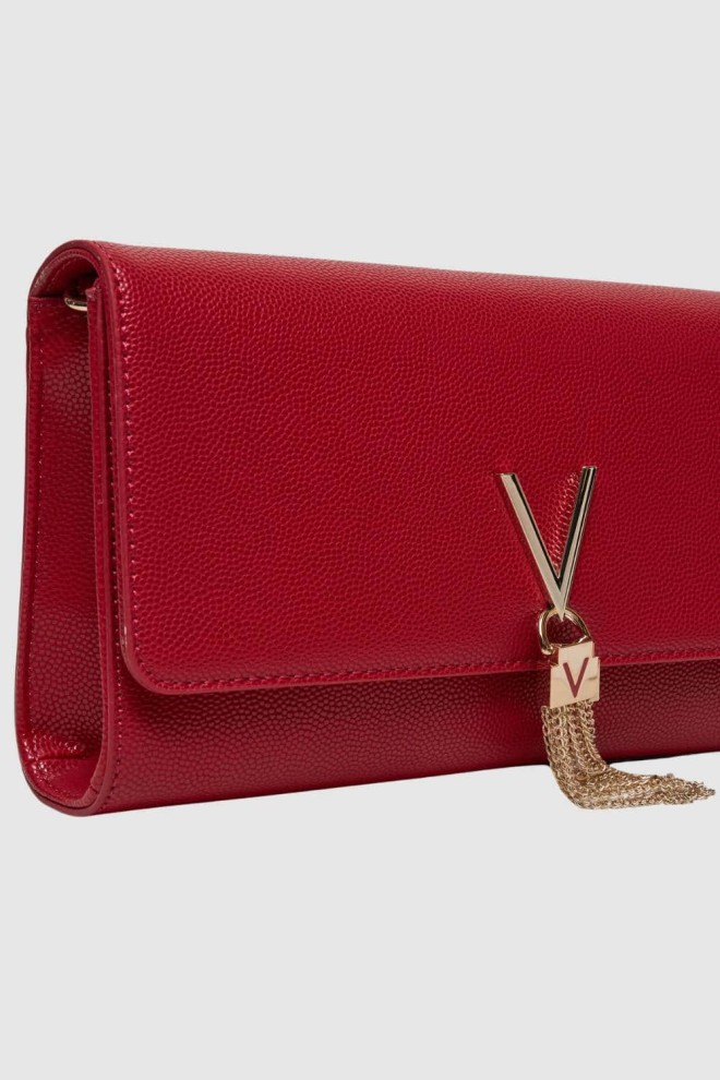 VALENTINO Red Divina Pochette clutch bag