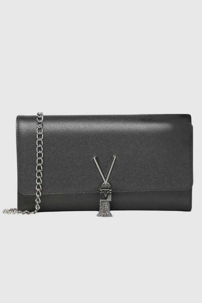 VALENTINO Grey Divina Pochette clutch bag