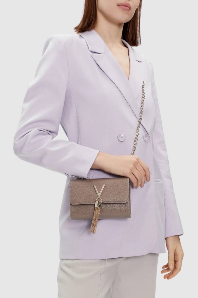 VALENTINO Mică maro Divina Pochette clutch bag