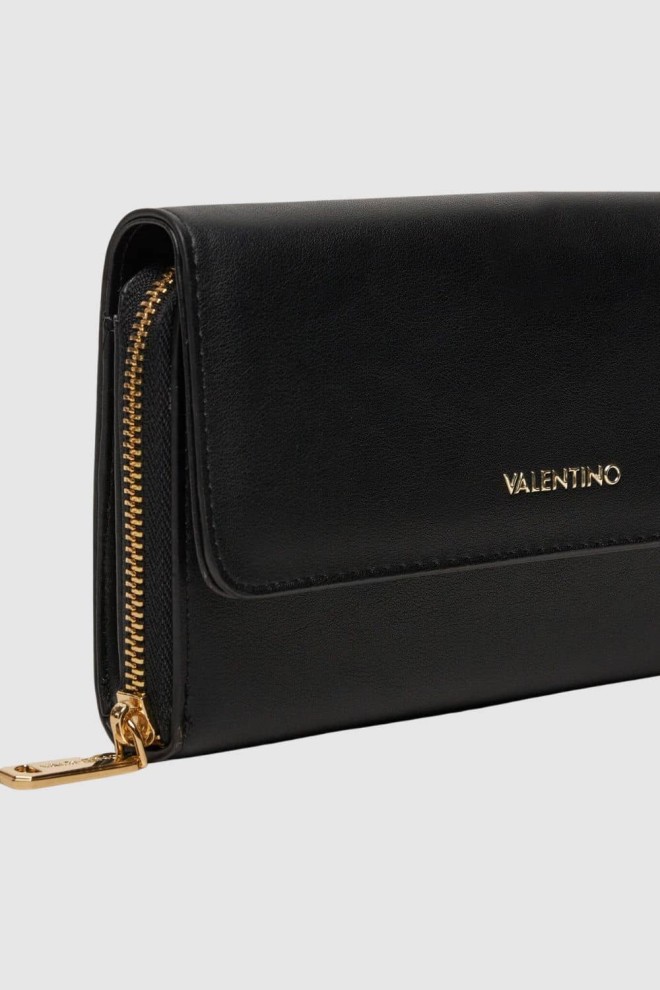 VALENTINO Portofel negru cu lanț Kalua Pochette