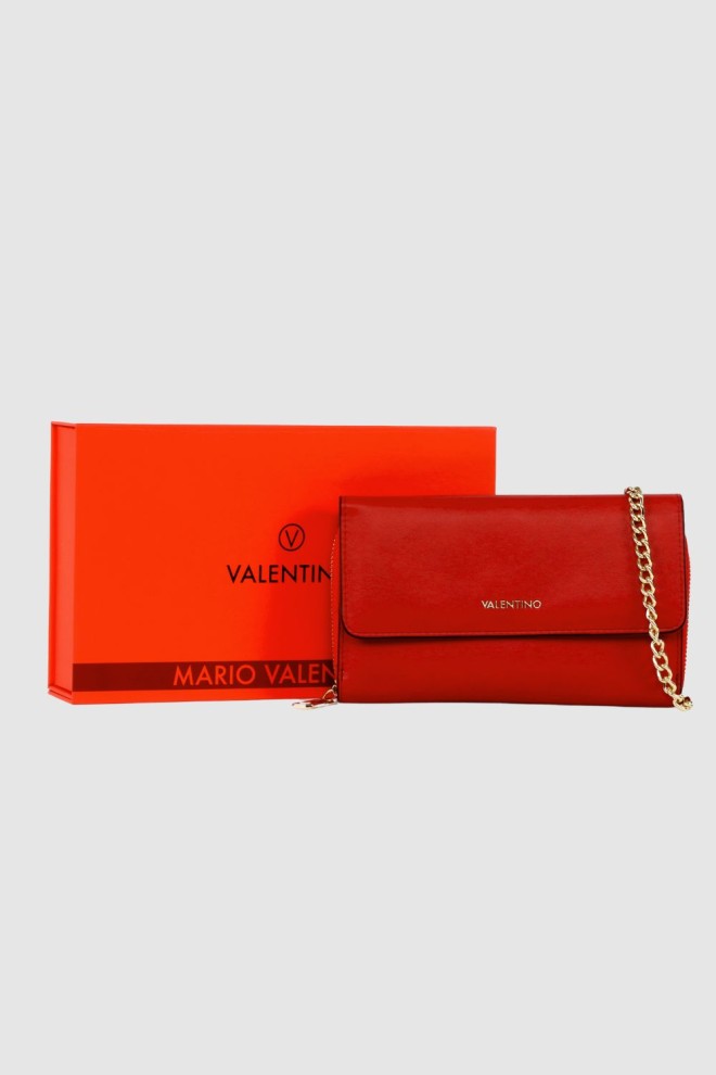 VALENTINO Red Kalua Pochette chain wallet