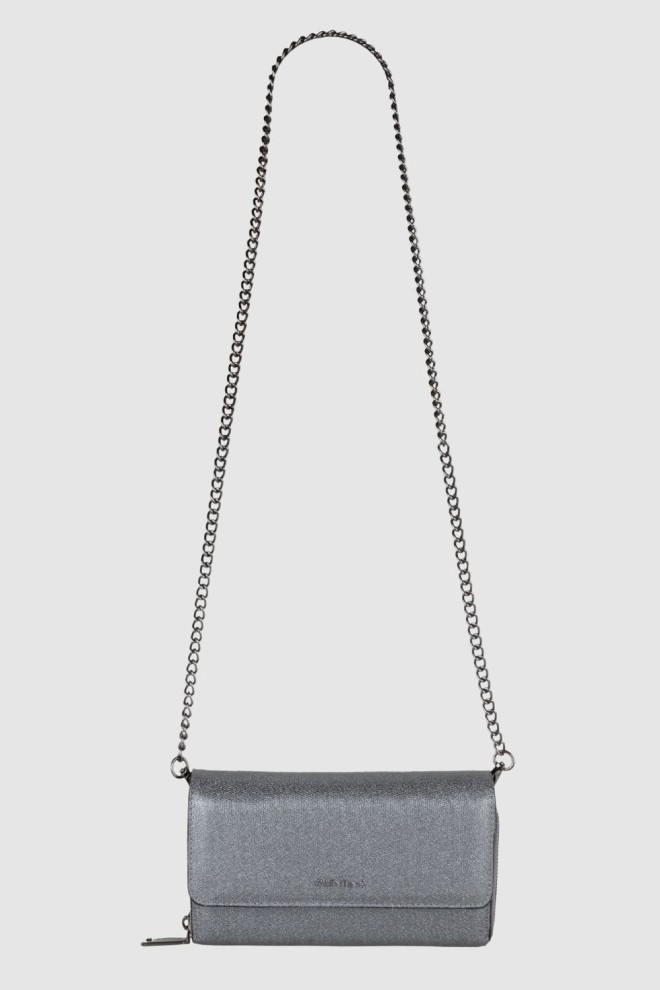 VALENTINO Silver Chain Wallet Kalua Pochette