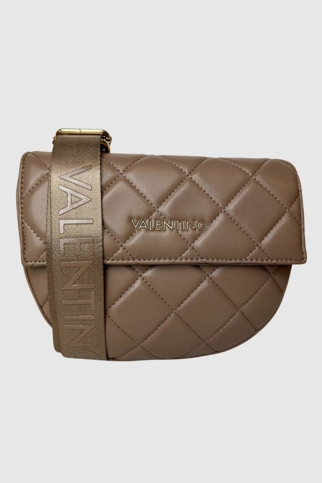 VALENTINO Pikowana brązowa torebka Bigs Flap Bag