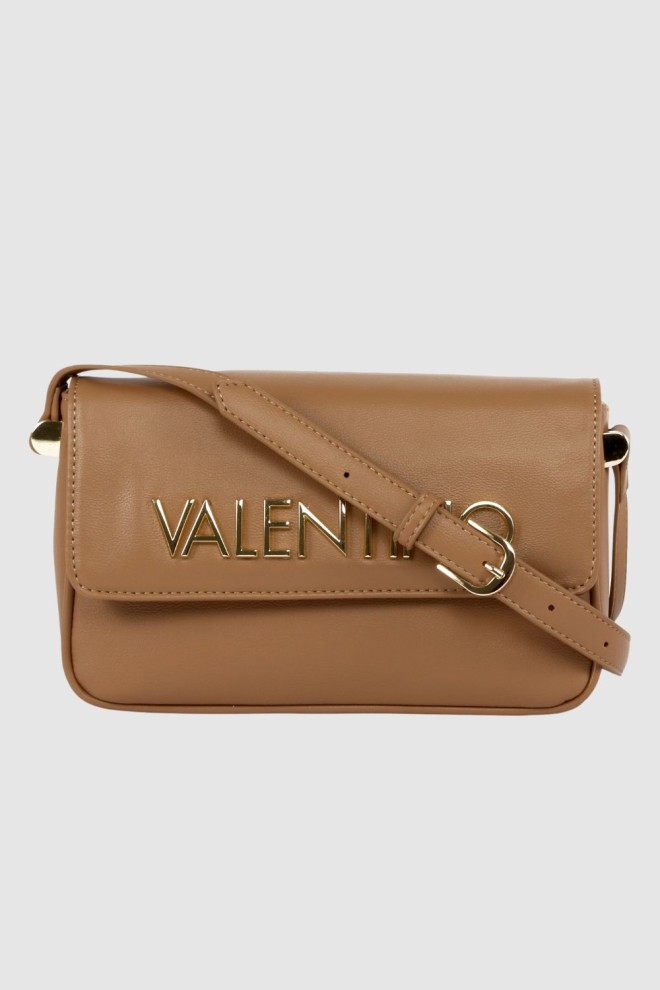 VALENTINO Brown Letterman Caprice Flap Bag