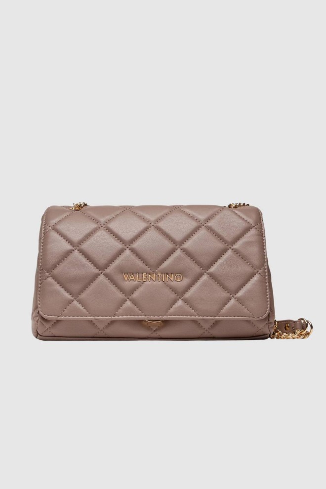 VALENTINO Średnia beżowa torebka Ocarina Flap Bag