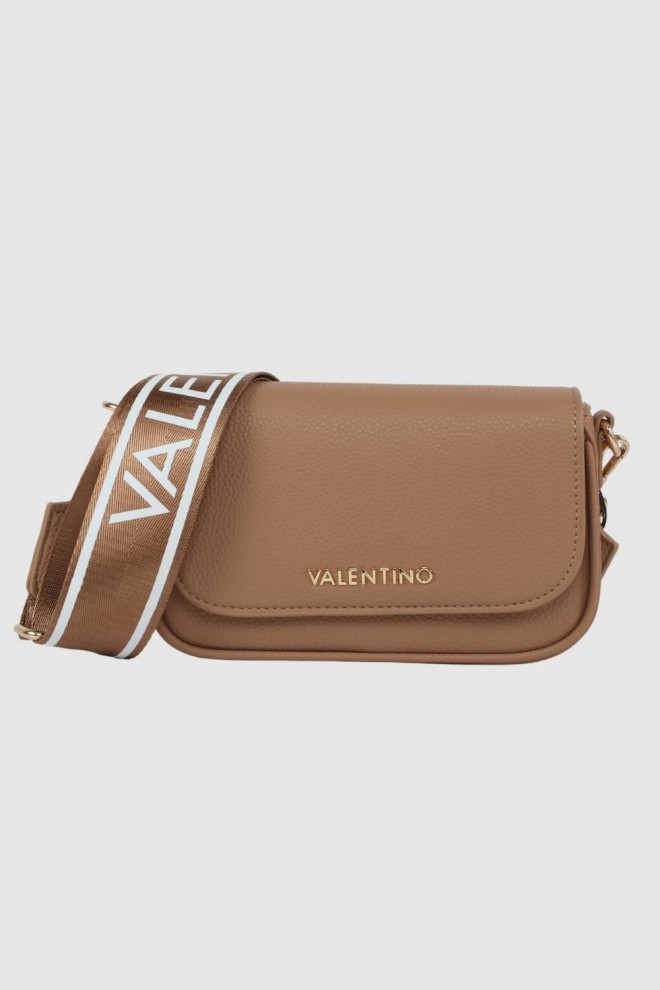 VALENTINO Brązowa listonoszka Miramar Flap Bag