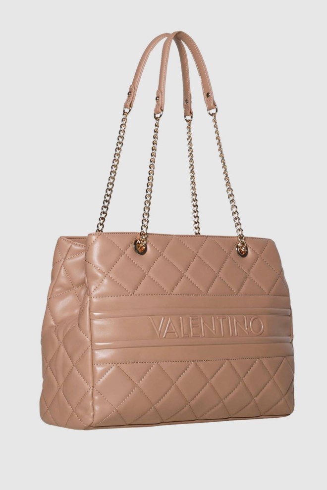 VALENTINO Geantă shopper matlasată bej de Ada Shopping