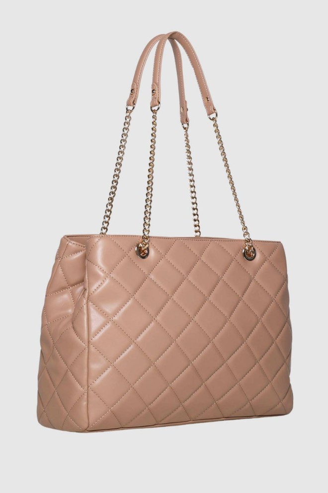 VALENTINO Geantă shopper matlasată bej de Ada Shopping