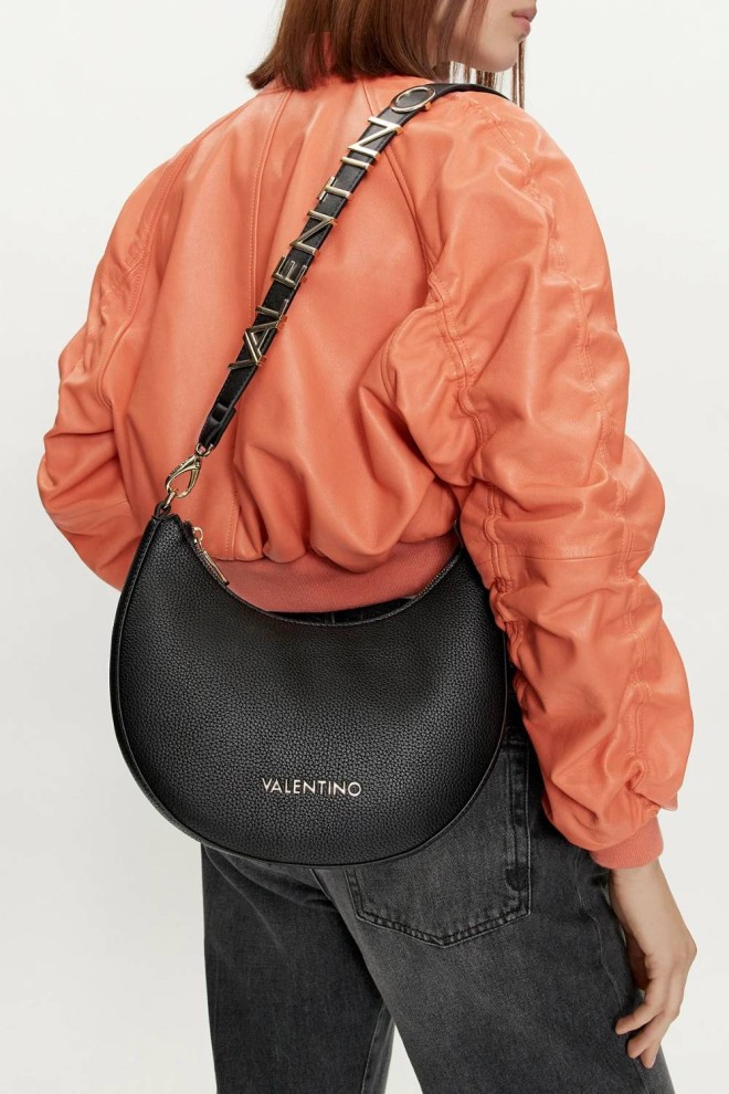 VALENTINO Czarna torebka księżyc Alexia Hobo Bag