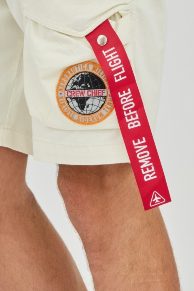 AERONAUTICA MILITARE Bej Shorts pentru bărbați Crew Chief