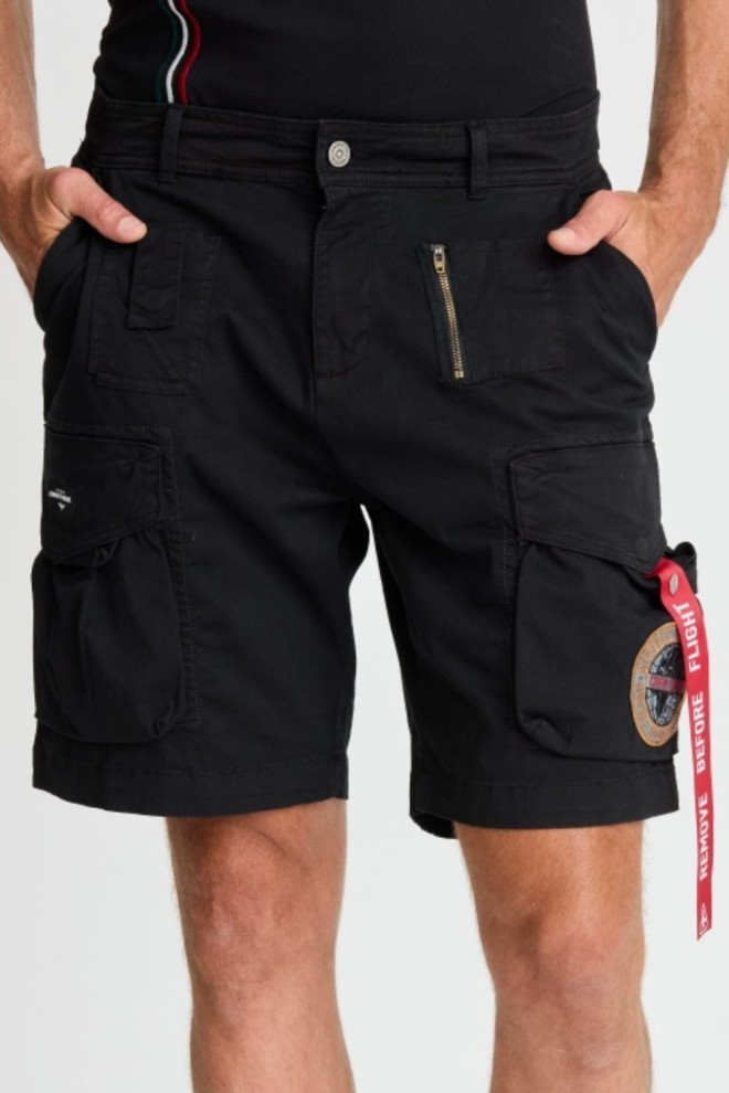 AERONAUTICA MILLITARE Black Crew Chief shorts