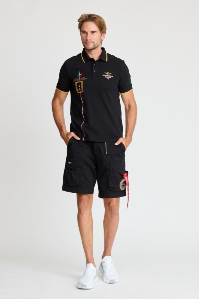 AERONAUTICA MILLITARE Black Crew Chief shorts