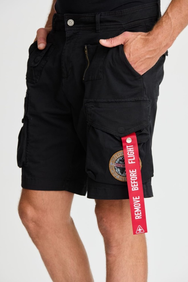 AERONAUTICA MILLITARE Black Crew Chief shorts