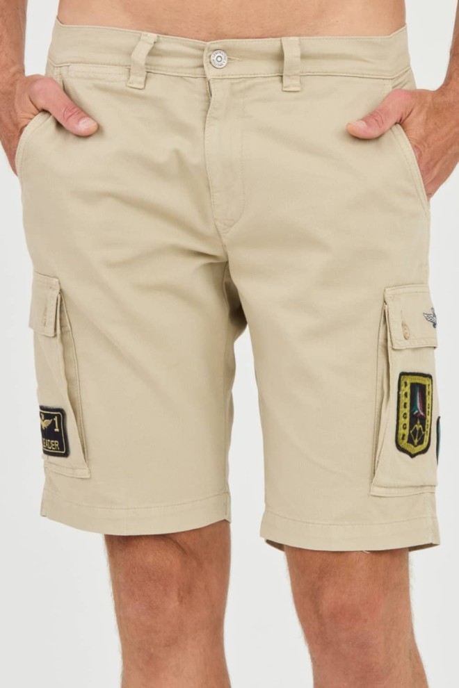 AERONAUTICA MILLITARE Beige bermudas Frecce Tricolori