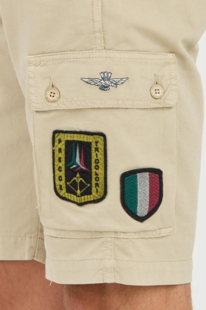 AERONAUTICA MILLITARE Beige bermudas Frecce Tricolori