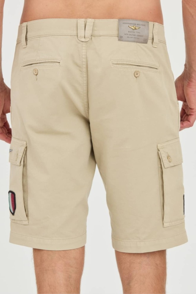 AERONAUTICA MILLITARE Beige bermudas Frecce Tricolori