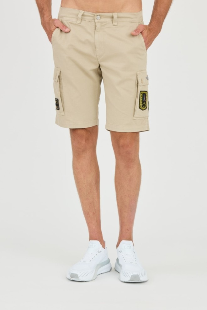 AERONAUTICA MILLITARE Beige bermudas Frecce Tricolori