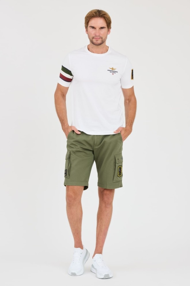 AERONAUTICA MILLITARE Green Frecce Tricolori Bermudas