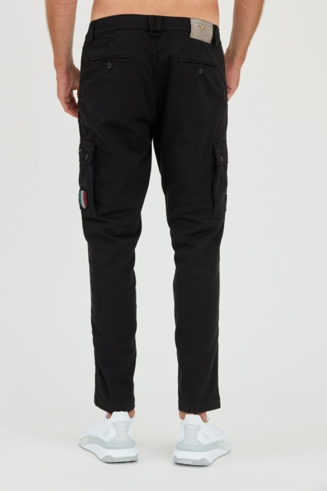 AERONAUTICA MILLITARE Black combat boots TROUSERS