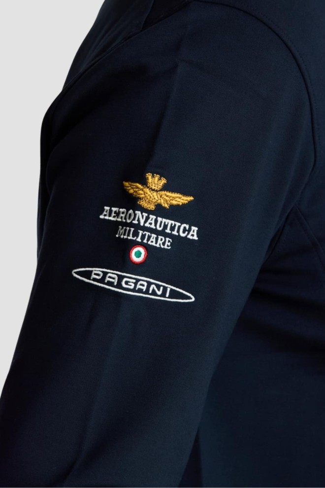 AERONAUTICA MILLITARE Granatowa bluza rozpinana SWEATSHIRT