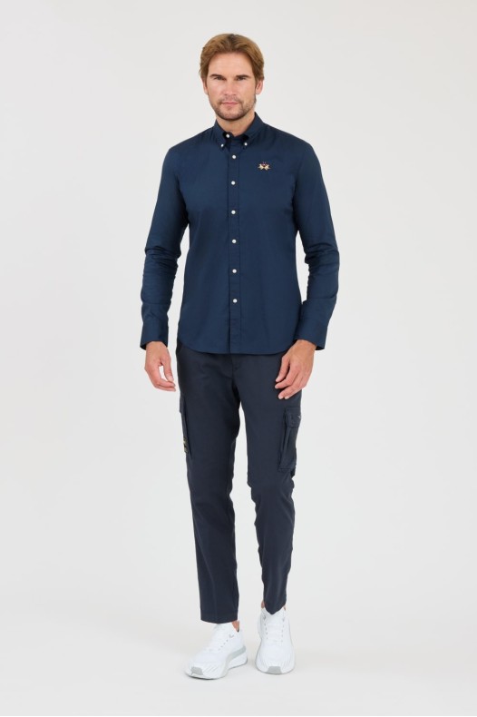 LA MARTINA Navy blue Poplin...