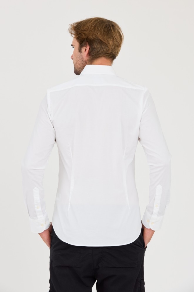 LA MARTINA White Poplin Stretch Shirt